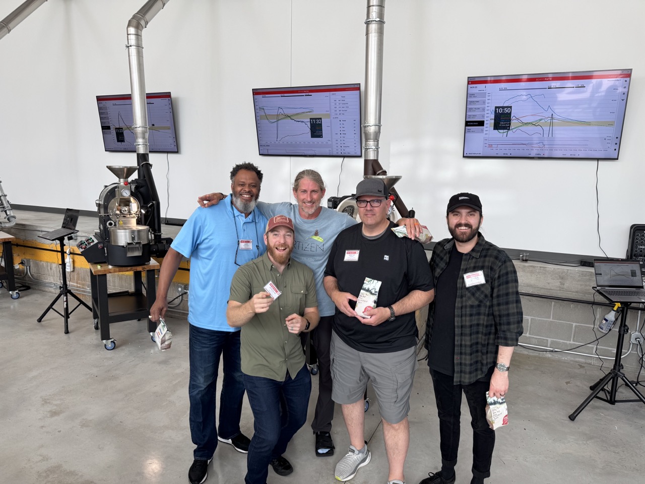 Leo with other coffee roasters